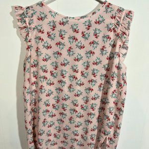 LOFT - Pink Flower Maternity Tunic - Great for the Office - Size Medium